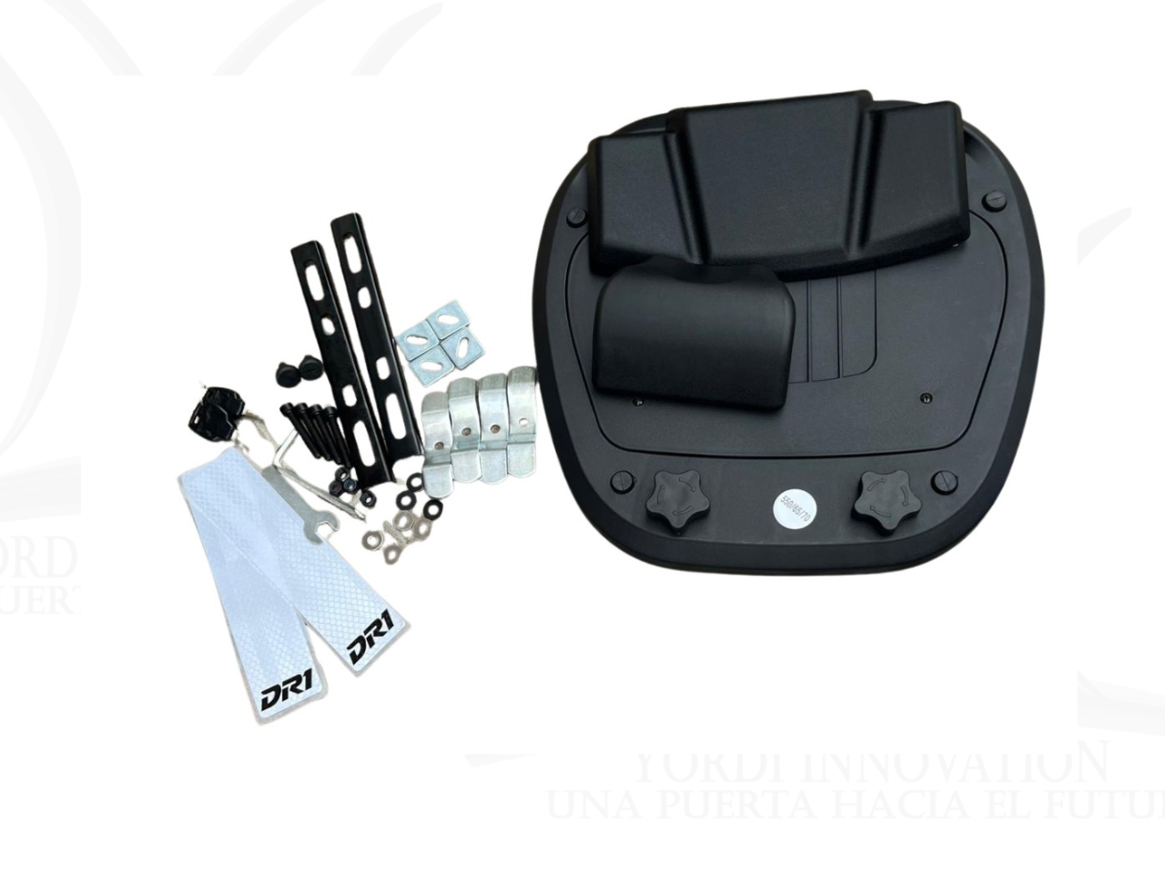 MALETERO CUADRADO DE POLIPROPILENO DR1 NEGRO EVO 57 LT