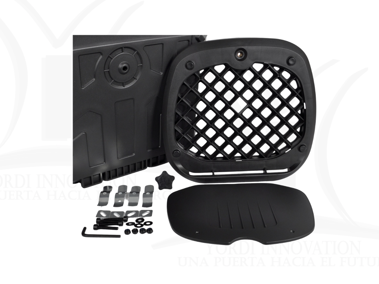 MALETERO CUADRADO DE POLIPROPILENO DR1 NEGRO 45 LT