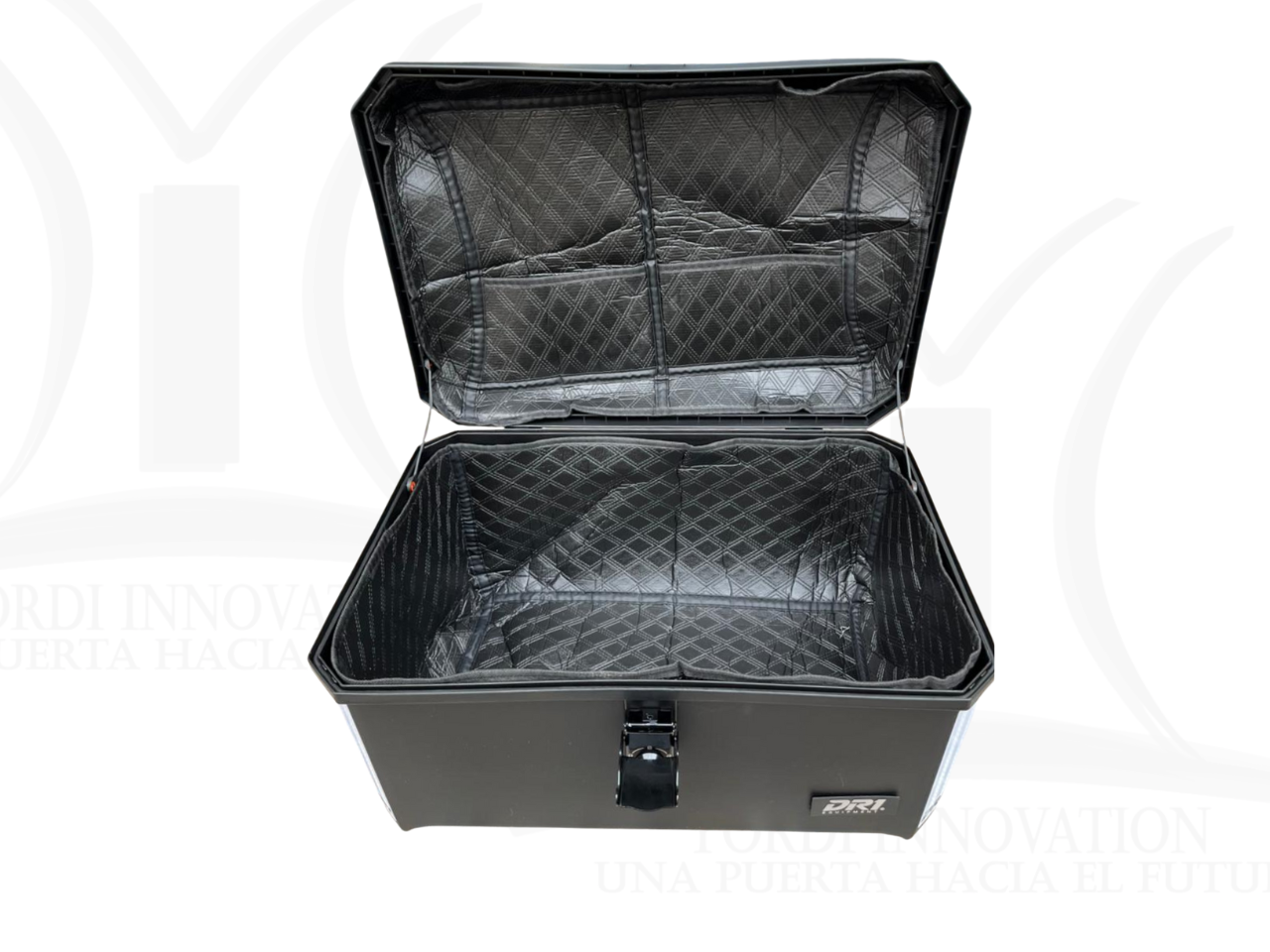 MALETERO CUADRADO DR1 EVO TIPO PLATEADO METALICO (POLIPROPILENO) 65 LT BLACK
