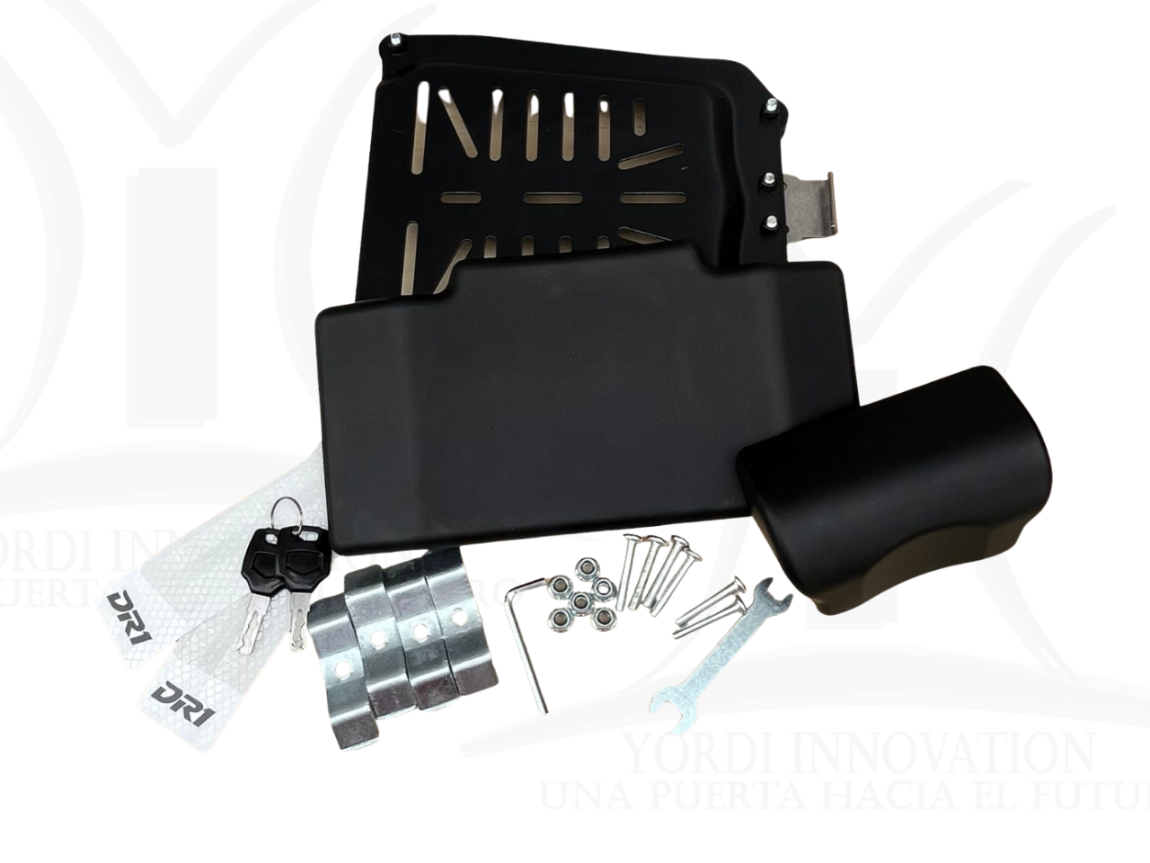 MALETERO CUADRADO ALUMINIO DR1 NEGRO 45LT