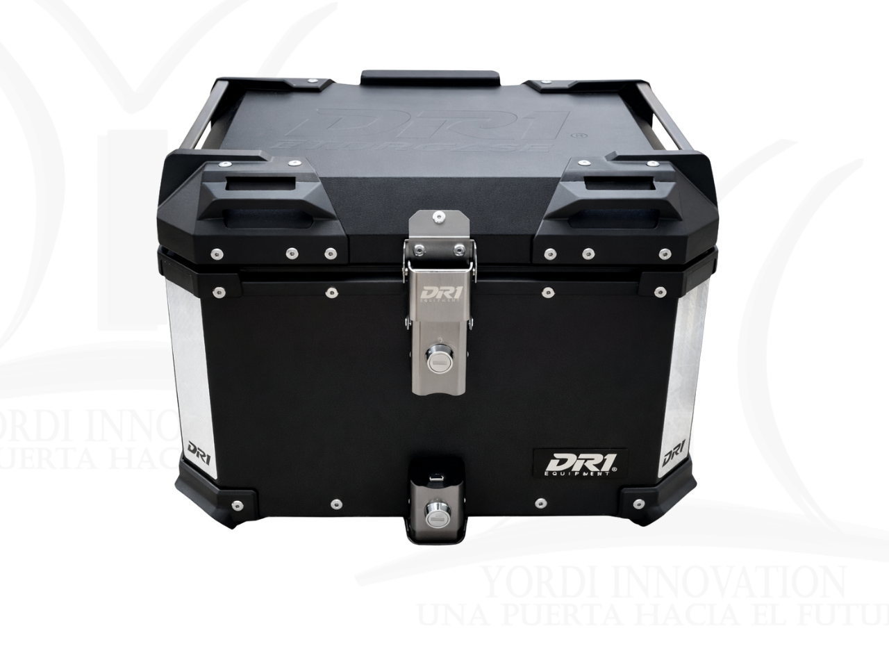 MALETERO CUADRADO ALUMINIO DR1 NEGRO 45LT